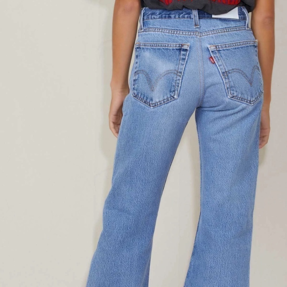 New Re/Done X levi’s 70’s super crop boot - indigo size 26 - Picture 14 of 14